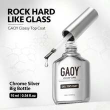 GAOY Juego de 2 piezas de 16ml de base y top coat de gel brillante, combinación sin necesidad de limpiar para esmalte de uñas de curado con luz UV - ColorE - Ver 2