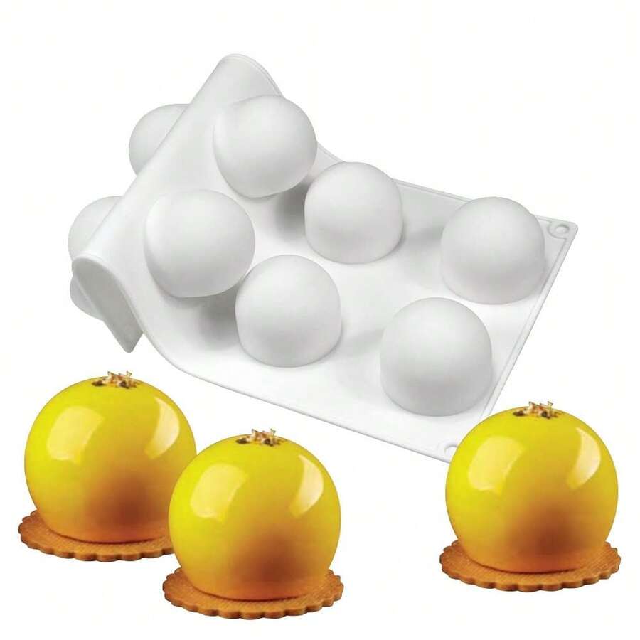 Mostsom 3D Silicone Molds Ball Shape Sphere,BaFKing Mold For Mousse Cake, Fondant Mold Silicone Mold For BaFKing Cakes, French Dessert Mold For Pastry Chocolate,Soap And Ice Cream (Round Ball I),RoundBallI - 圓球 - 查看 1