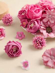 50 piezas de flores y rosas artificiales (2,3 cm - 7,9 cm) - Ideal para bodas, decoración del Día de San Valentín, decoración del hogar, centros de mesa para fiestas, coronas, decoración de mesas, adornos de ropa, fiestas, bodas, aniversarios, centros de mesa - Multicolor - Ver 9