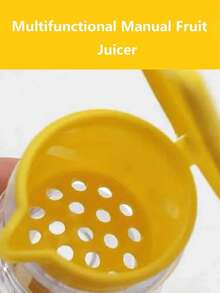 1pc Manual Citrus Juicer Portable Lemon Juicer With A Faucet And Cover For Lemon And Orange Juicing, Portable And Easy To Operate, Applicable To Home Beverage Making, Outdoor Picnic Drink Preparation Scenarios, For Juice Enthusiasts And Light Food Lovers - 彩色 - 查看 9