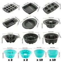 Brodark 4/5/24/33pcs Silicone Baking Mold Set - Non-Stick Round Cake, Donut, Muffin And Toast Molds - Durable, Easy To Clean, Ideal For Home Baking, Essential Baking Supplies | Modern Kitchen Tools | Durable Silicone - Grey - View 15