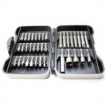 37Pcs Screwdriver Bit Set With Case, Slotted  Star Hex Square Nut Drive - As Shown - View 1
