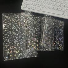 M5/A7/A6 活页夹 Kpop 收藏本，激光星形封面，DIY 10 个装收纳袋，活页手账笔记本整理器 - 彩色 - 查看 11