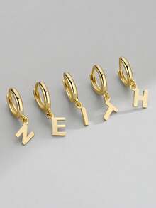 Single S925 Sterling Silver Belly Button Rings Hypoallergenic 14k Gold Plated Clicker Belly Initial Letter Navel Rings For Women Barbell Belly Piercing Jewelry