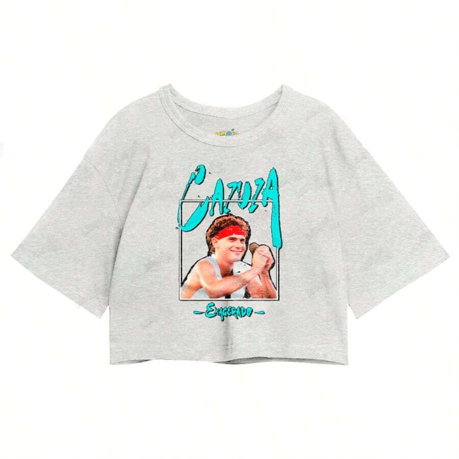 Cropped Oversized Cotton Red Baron Cazuza Exaggerated - Grey - View 1