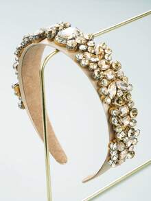 Rhinestone Decor Headband Royal Tiaras,Hairband,Hair Hoop Headbands Hair Accessories Head Accessories - Gold - View 9