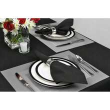 DII 100% Polyester, Machine Washable, Holiday, Dinner Solid Tablecloth 60 x 84, White, Seats 6 to 8 People(52x70" Negro) - Multicolor - Ver 5