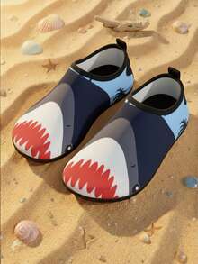 男士防滑沙滩鞋、户外涉水徒步鞋、室内运动瑜伽鞋，橡胶底 - 藍色 - 查看 8