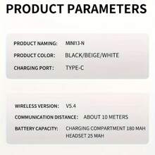 2025 超迷你隐藏式无线耳塞，入耳式无线耳机，带双麦克风，兼容智能手机，适合情人节、生日、新年礼物 - 彩色 - 查看 13