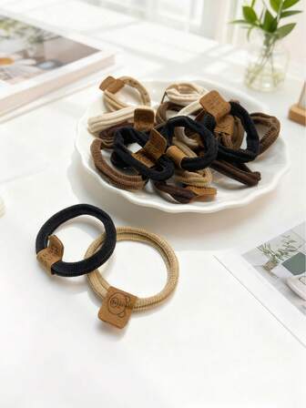 20pcs Cute Bear Themed Hair Scrunchies, Sweet, Elegant, Fresh, Fun Cartoon, Minimalist, Versatile, Fashionable, Autumn/Winter, Polyester Material, Everyday Wear & Outfit Accessory ,Ponytail ,Hair Elastics ,Hair Rubber Bands ,Hair Rope ,Elastic Hair Tie