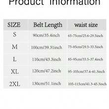 1pc Women's Bohemian Style PU Leather Belt With Gold Metal Buckle, Minimalist & Stylish, Suitable For Daily Wear Summer, School Fall, Autumn, Halloween - Multicolor - View 3