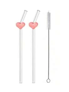 1/2/4支装可爱卡通粉色蝴蝶结玻璃吸管，可重复使用弯曲玻璃吸管，适用于奶昔、牛奶、茶、果汁、鸡尾酒和冷饮，是送给女朋友、甜品店、气泡水店、小吃店、办公室、酒吧、餐厅、暑假、海滩、单身派对、婚礼、母亲节礼物的理想之选。 - 西瓜粉 - 查看 8