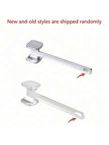 1 Piece Silver Hammer (Small Size) Double-Sided Square Meat Hammer Kitchen Tools Pork Chop Steak Hammer Western Food Utensils Meat Hammer, A Variety Of Styles Available - Multicolor - View 11