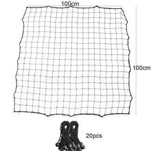 1 Set Rebound Net 1pc + 20pcs Elastic Buckles, Outdoor Football Training Rebound Net Practice Net, Replacement Practice Rebound Goal, Multi-Purpose Net For Football Shooting Practice - Black - View 7