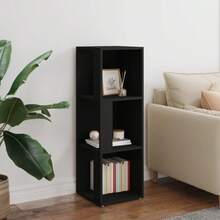 Corner Cabinet Black 33x33x100 Cm Engineered Wood - Black - View 3