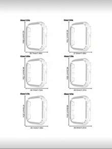 1PC White Shiny Rhinestone Decor Hollowed Out Case Flashing Anti-Fall Laser Engraving Bumper Cover, For Apple Watch Case 40/41/42/44/45/46/49MM, For Apple Watch Series Ultra/SE/10/9/8/7/6/5/4, Intelligent Watch Case Accessories - Hollow White + Gold - View 9