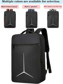 Men's Laptop Backpack - Oxford Fabric Material, Reflective Geometric Pattern Design, Multiple Compartments And Thickened Shoulder Strap, Essential For Business Travel And Commuting - Yellow, Ideal Birthday/Christmas Gift, Commuter Bag | Durable Zipper Compartments, High Quality - Multicolor - View 1