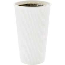 25 - CT Disposable Hot Beverage Cups with Ripple Wall Design, Black, 4 oz - Blanco + 16 oz - Ver 6