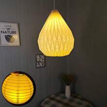 Modern Minimalist Creative Origami Lamp Shade - Designed Specifically For Pendant Lights In Living Room, Bedroom And Dining Room, Bringing Dynamic Lighting And Elegant Ambiance To Your Home. The Foldable Design Allows For Easy Storage And Reshaping As Needed, Suitable For Room Decor And Home Decoration. - Multicolor - View 10