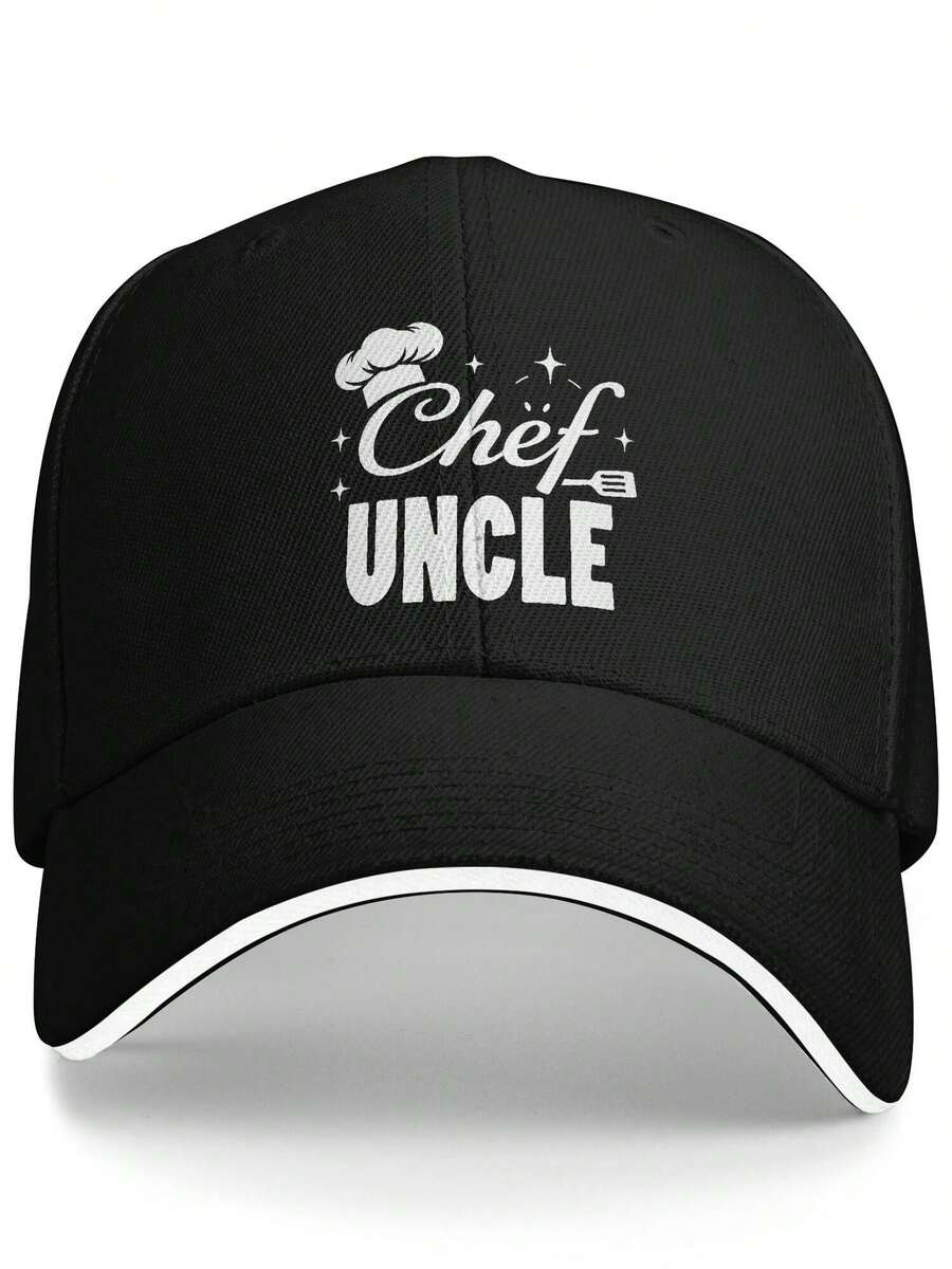 Chef Uncle Culinary Uncle Restaurant Family Chef Uncle Cooks (2) Casual Trucker Sandwich Baseball Cap In Black For Men Hat - 黑色 - 查看 1