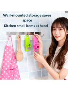 1pc Mini Garlic Powder Maker - All-In-One Manual Garlic Crusher, Pink/Green, Creative Garlic Paste Maker, Ginger & Garlic Slicer, Garlic Cutter, Peeler, Multifunctional Kitchen Tool - Multicolor - View 2