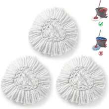 Paquete de 3 cabezales de repuesto de microfibra para el sistema de trapeador giratorio de un solo tanque EasyWrin de O-Ceda, fácil limpieza - ColorC - Ver 1