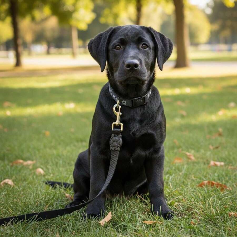 Guia avulsa para coleira ou peitoral cachorro ou gatos vários tamanhos - Preto - Visão 1