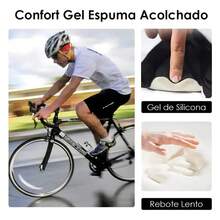 Lecute Funda Alcolchada Asiento Bicicleta Universal Cojin Gel Bici - Blanco - Ver 4