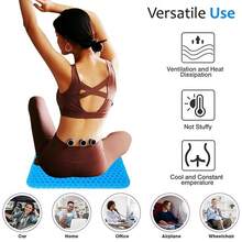 Yimiyaa Gel Seat Cushion, Double Thick Egg Gel Cushion For Pressure Pain Relief, Breathable Wheelchair Cushion Chair Pads For Car Seat Office Chair Blue,Blue - Blue - View 8