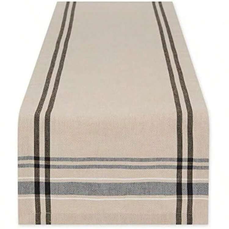 DII Holiday Collection, Mesa de Navidad a Cuadros, Mantel de 52 x 52 Pulgadas, fogata(Table Runner, 14x72") - Multicolor - Añade 1