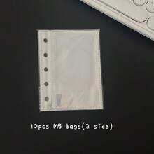 M5/A7/A6 活页夹 Kpop 收藏本，激光星形封面，DIY 10 个装收纳袋，活页手账笔记本整理器 - 彩色 - 查看 13