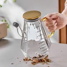 1pc Oil Dispenser - 16.91oz/23.67oz/30.43oz Crystal Glass, Angle-Controlled Spout And Comfortable Handle - Perfect For Cooking Oil, Kitchen Essential | Modern Kitchen Supplies | Durable Glass - Multicolor - View 4