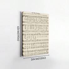 1PC In The Garden Printable Vintage Hymn  Sheet Music Wall Art Gift For Living Room Bedroom Office Bathroom Dorm Home Decor, Ready To Hang Framed 2D Flat - 彩色 - 查看 7