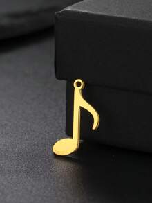 AMAXER 3pcs/Set Stainless Steel Music Note Pendant, Suitable For Handmade Necklace, Bracelet, DIY Jewelry Making, Holiday Gift, Wholesale - Simple Series - View 4