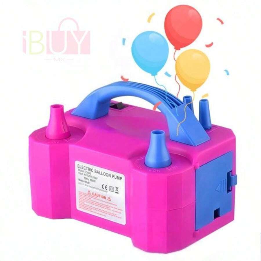 Inflador de globos eléctrico, soplador de globos, inflador de globos multifunción, inflador de globos portátil, inflador de globos, inflador de globos eléctrico, bomba eléctrica, inflador de globos, inflador de globos eléctrico portátil de doble boquilla, bomba de aire eléctrica para inflar globos, herramienta que puede inflar dos globos al mismo tiempo, fácil de usar, fácil de transportar, suministros para fiestas, adecuado para fiestas, bodas, regalos, Navidad, decoraciones de Halloween (rosa rojo)