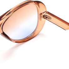 1PC New Vintage Design Oversized Square Fashion Glasses, High-End Street Style Party Festival Everyday Casual Eyewear Beach Accessories For Women Glasses Shades Plain Casual PC None  Casual    PC    None - 咖啡棕 - 查看 7