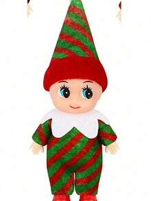 1/2/4/6 piezas Muñeca de Navidad, Muñeca Elfo de Navidad Mini, Calcetines de Elfo Rojo y Verde para rellenar, Decoración de Año Nuevo, Accesorios de Decoración de Navidad (Conjunto a Rayas), Decoración de Navidad, Disfraz, Regalo de Navidad para Estudiantes, Familia, Amigos, Relleno de Piñata, Favor de Fiesta de Vacaciones, Regalo de Acción de Gracias