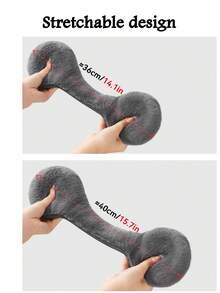 meetsunny 超保暖仿毛皮可折叠冬季耳罩，寒冷天气保暖加厚柔软抓绒耳罩，可调节弹力耳套，跑步骑行滑雪后可佩戴，男女通用