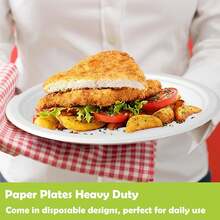 صحون ورقية للحفلات قابلة للتخلص منها بقطر 7 بوصة و 9 بوصة، 100% قابلة للتحلل، صحون بيضاء نقية لمرة واحدة، مصنوعة من ألياف الزنبق، عضوية، آمنة للفريزر والميكروويف، مقاومة للماء، مناسبة للنزهات الخارجية وعشاء العائلة والحفلات وعيد الحب والمناسبات الأخرى