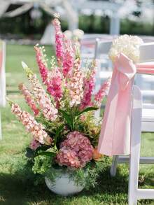 3支金鱼草仿真花、翠雀花、长茎风信子仿真花，适用于婚礼、家居、户外派对花艺布置、餐桌摆饰 - 彩色 - 查看 2