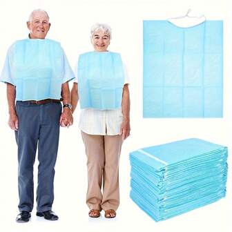 30片速干吸水一次性纯色餐巾纸 - 弹性腰带，用餐舒适之选