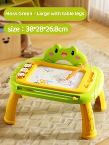 儿童磁性画板 - 4色书写绘画涂鸦板，带印章，适合学龄前男孩女孩，涂鸦板学习益智玩具，3岁以上儿童生日礼物 - 彩色 - 查看 22