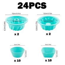 Brodark 4/5/24/33pcs Silicone Baking Mold Set - Non-Stick Round Cake, Donut, Muffin And Toast Molds - Durable, Easy To Clean, Ideal For Home Baking, Essential Baking Supplies | Modern Kitchen Tools | Durable Silicone - Grey - View 16