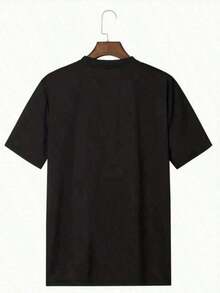 Camiseta La Fe Puede Mover Montañas% Algodón Grueso, Camiseta Casual de Manga Corta para Hombre - Camiseta Básica de Verano para Hombre (Tallas S-) Algodón, Retro, Camiseta de Algodón, Camiseta con Estampado, Romwe, Camiseta Divertida, Camiseta Gráfica, Estilo Occidental, Camiseta Gráfica Roja - Negro - Ver 3