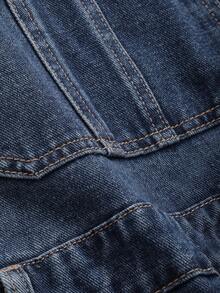 Livesso Women Denim Overalls & Jumpsuits - Biru - View 7