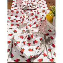 DII Colección de Mesa para Exteriores, Resistente a Las Manchas y Agua, 14 x 72 Pulgadas, Hoja de plátano(Reversible Placemat Set) - Multicolor - Ver 5