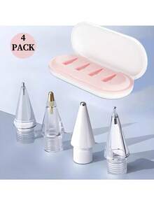 Compatible With Apple Pencil Tips, Upgraded 6 Pack Replacement Pencil Tips With Case, No Wear Out Fine Point Precise Control Metal Pencil Nibs Compatible With Apple Pencil 1st Gen/2nd Gen/USB C/IPad Pro Pencil