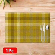 1 buc/4 buc/6 buc covorașe din in cu model în carouri, potrivite pentru masă, decor pentru toate anotimpurile, covorașe de masă moderne lavabile, decor pentru cameră, suporturi pentru pahare, covorașe pentru bucătărie, decorațiuni pentru petreceri de interior și exterior, decor pentru casă, cadou ideal - Multicolor - Vizualizare 23