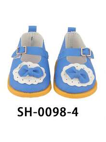 MSYO 1pair 18 Inch Doll Shoes, Cute Baby Doll Shoes, Summer Bowknot Doll Flat Shoes 7.5cm (Doll Not Included) - Multicolor - View 5