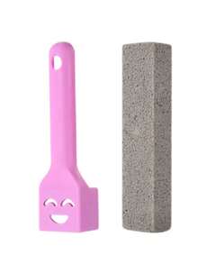 2 Pieces Pumice Toilet Brush Set (With Handle) - Bathroom Cleaning Stone For Removing Limescale, Rust Stains, And Dirt From Toilets, Tiles, Sinks, And Bathtubs. Bathroom Cleaning Tool With Ergonomic Handle And Pumice Stone. Bathroom And Toilet Cleaning Brush. - Multicolor - View 14